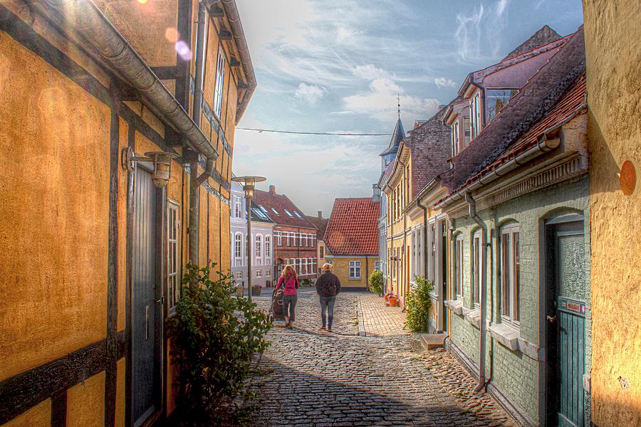 A Danish Village Street Photograph by Karen McKenzie McAdoo