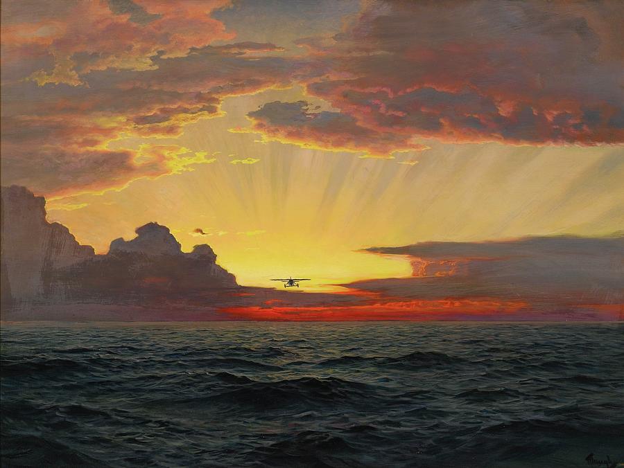 Sunset Painting - A Dawn Flight by Frederick Judd Waugh
