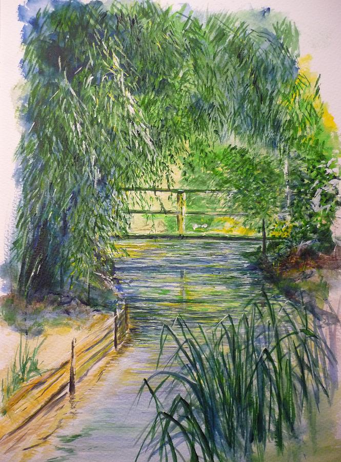 Giverny Painting - A day at Giverny by Lizzy Forrester Giverny Painting - A day at Giverny by Lizzy Forrester