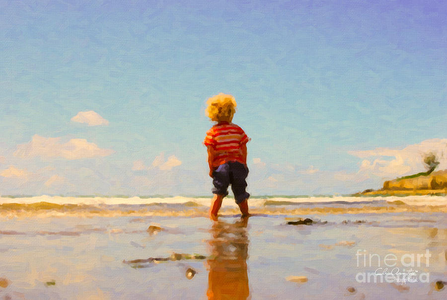 A Day at the Beach Painting by Chris Armytage