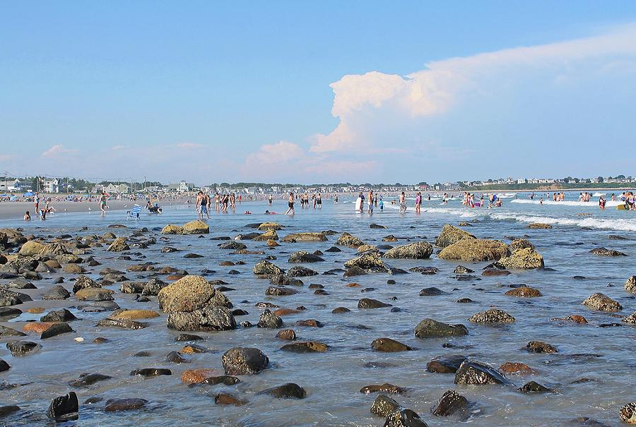A Day at the Beach Long Sands Beach York Maine 1 Photograph by Michael Saunders