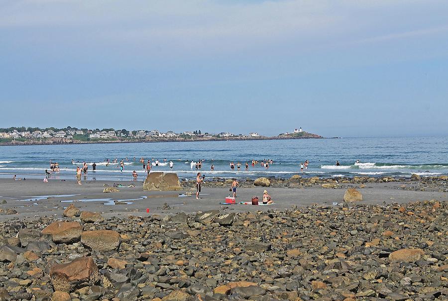 A Day at the Beach Long Sands Beach York Maine 2 Photograph by Michael Saunders