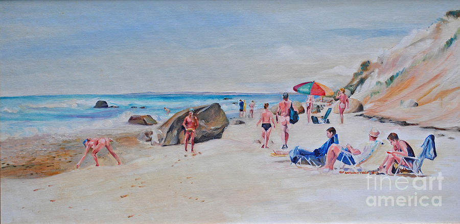 A Day at the Beach Painting by P Anthony Visco