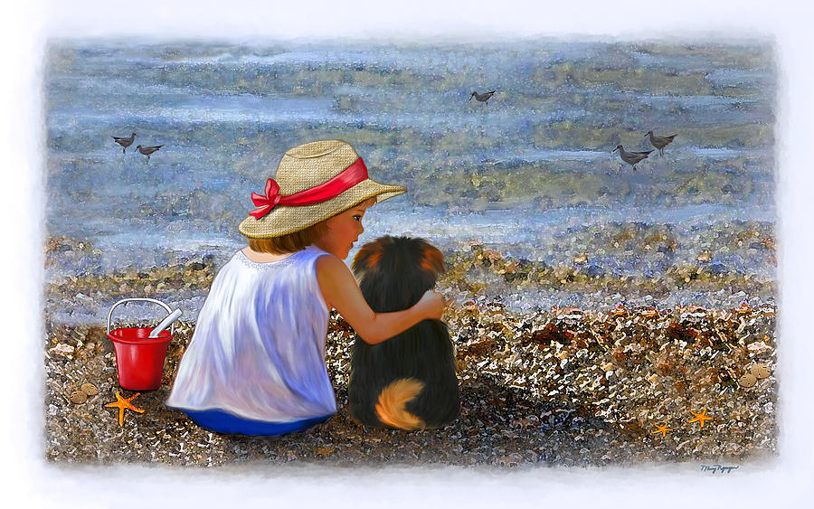 A day at the beach Digital Art by Thanh Thuy Nguyen