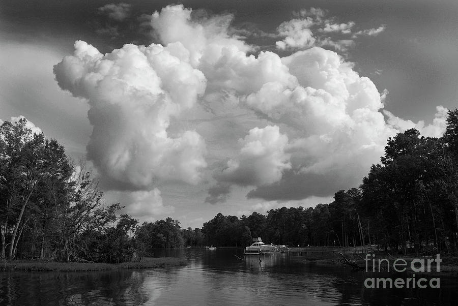 A Day At The Lake Bnw Photograph by Skip Willits