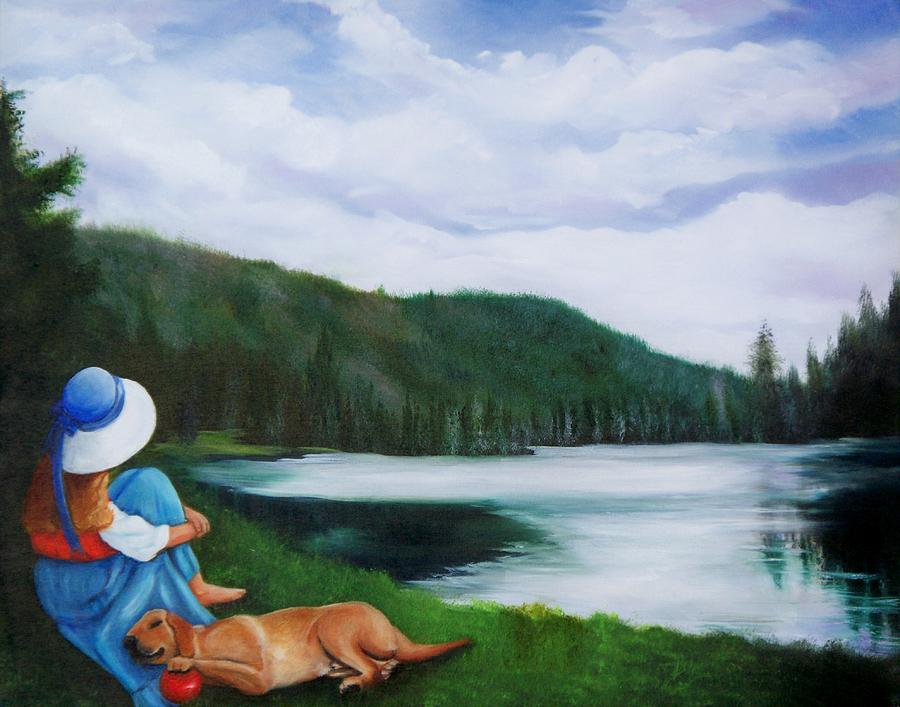 A Day at the Lake Painting by Joni McPherson