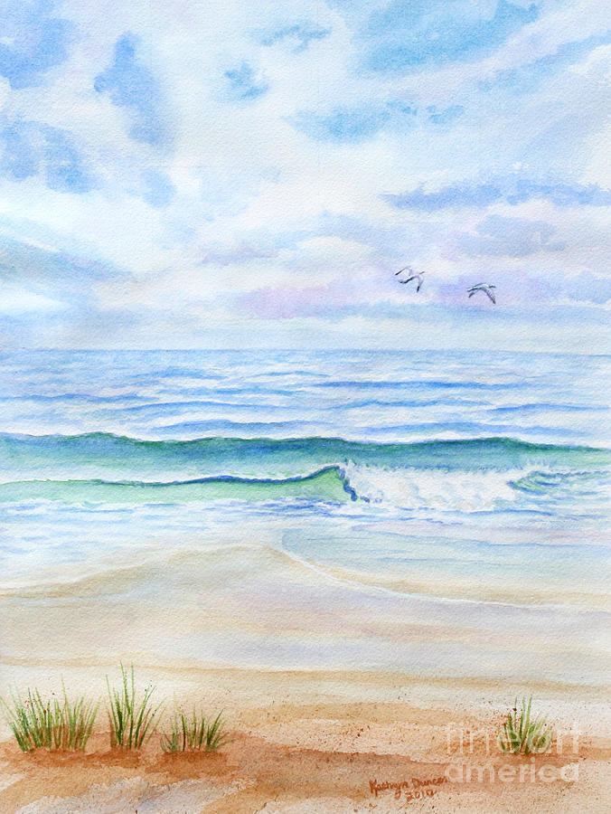 Nature Painting - A Day At The Ocean by Kathryn Duncan