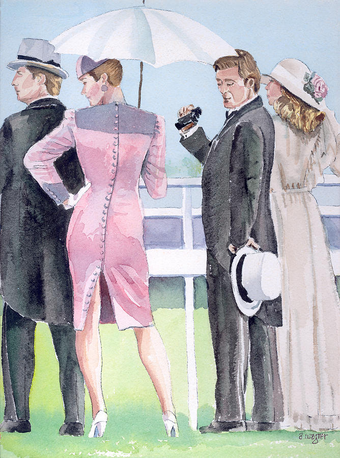 A Day At The Races Painting by Arline Wagner