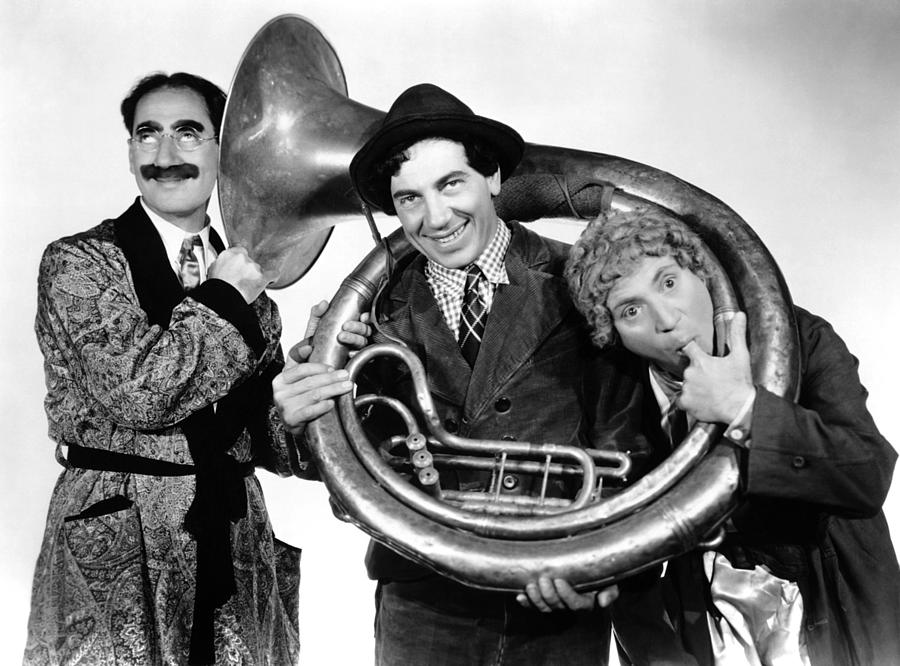 Movie Photograph - A Day At The Races, From Left Groucho by Everett