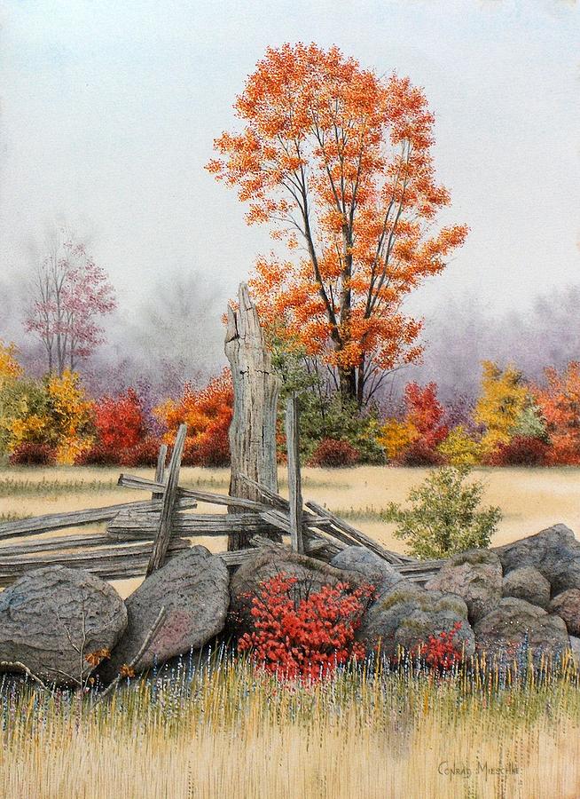 A Day in Autumn Painting by Conrad Mieschke