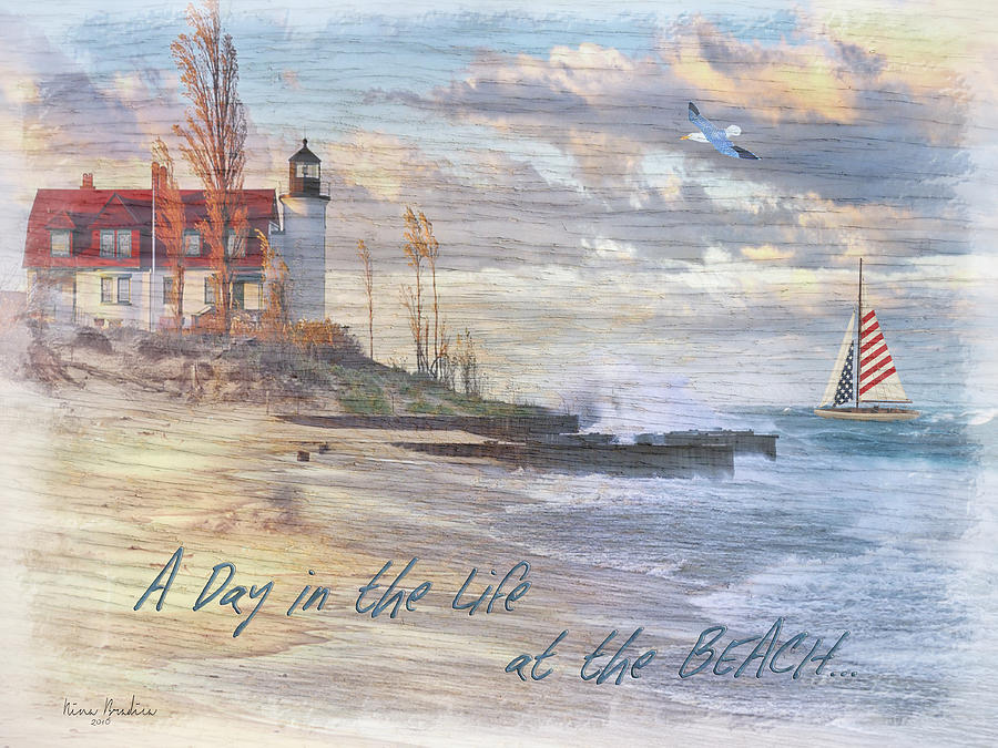 A Day in the Life at the Beach Digital Art by Nina Bradica