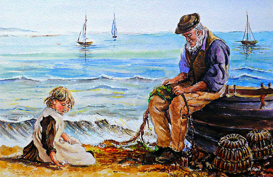 A Day with Granddad edit Painting by Andrew Read