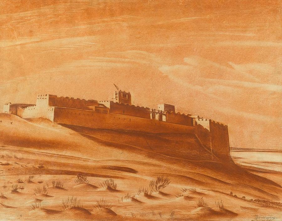 A Desert Fort Painting by MotionAge Designs
