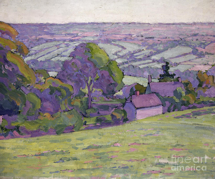 A Devonshire Valley, Number One Painting by Robert Bevan