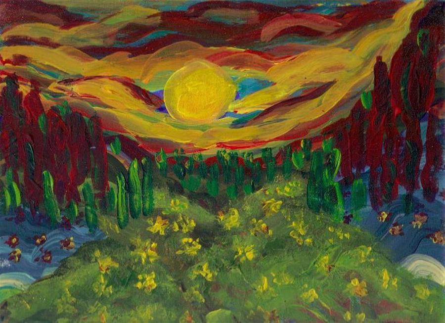 A Different Sunset Painting by Mary Sedici