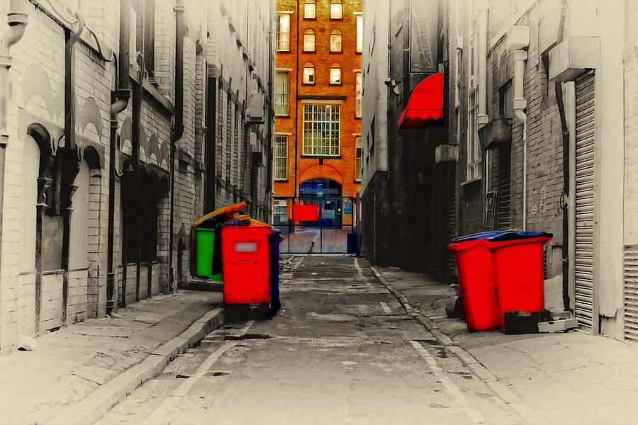 A Digitally Constructed Antique Style Painting Of An Inner City Back Alleyway Painting By Ken Biggs