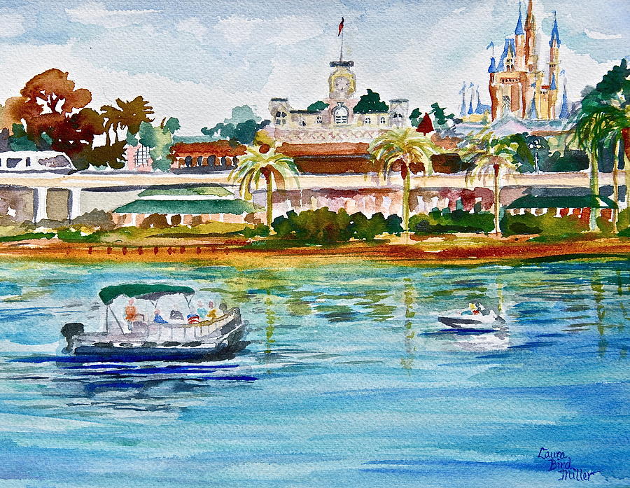 Walt Disney World Painting - A Disney Sort of Day by Laura Bird Miller