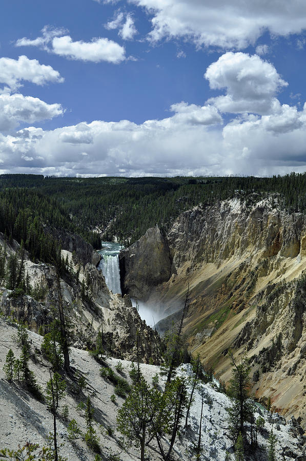 A Distant Grand Canyon of the Yellowstone Photograph by Bruce Gourley