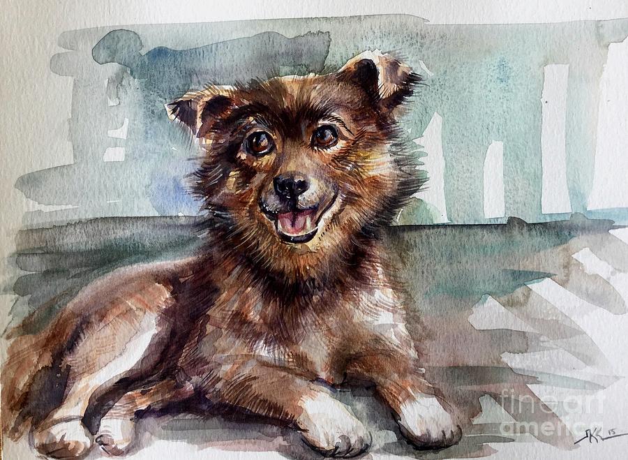 A dog Painting by Katerina Kovatcheva