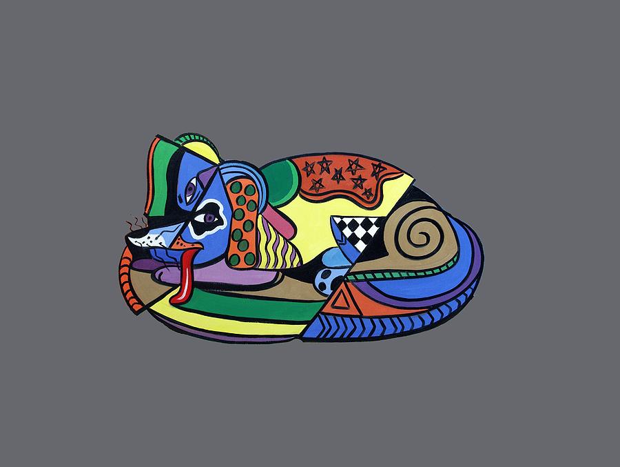 A Dog Named Picasso T-Shirt Painting by Anthony Falbo