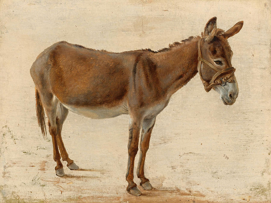 A Donkey Painting by Jacques-Laurent Agasse