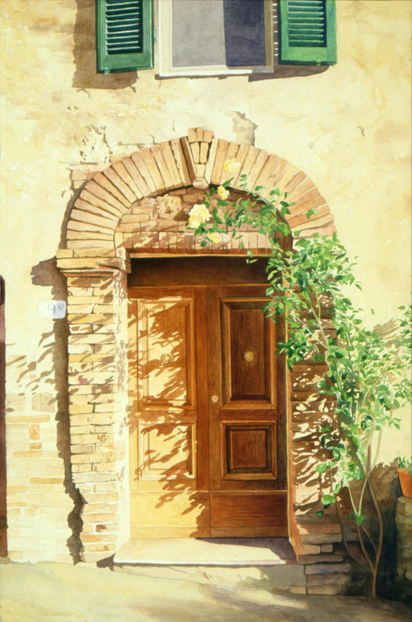 A Doorway in Tuscany Painting by Bob Nolin