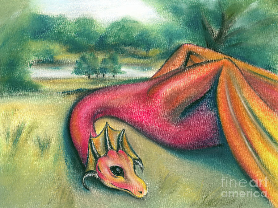 A Dragon in Cheshire Pastel by MM Anderson