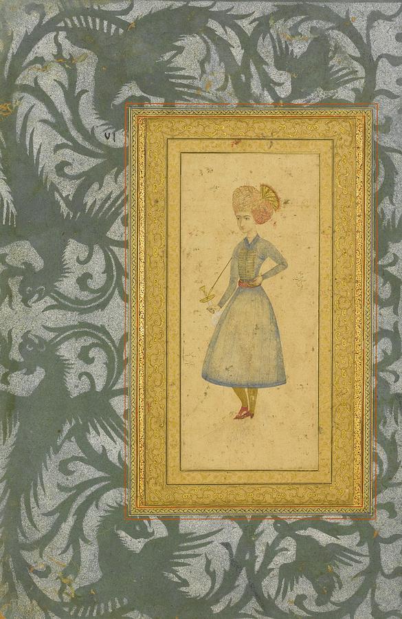 A drawing of a princely figure Painting by Abbas Ghulam Zade