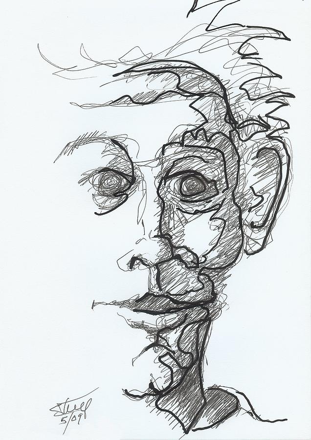 A Face Drawing by Steven Barrett | Fine Art America