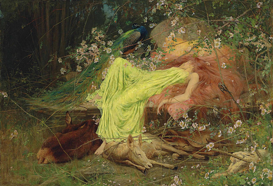 Arthur Wardle Painting - A Fairy Tale by Arthur Wardle
