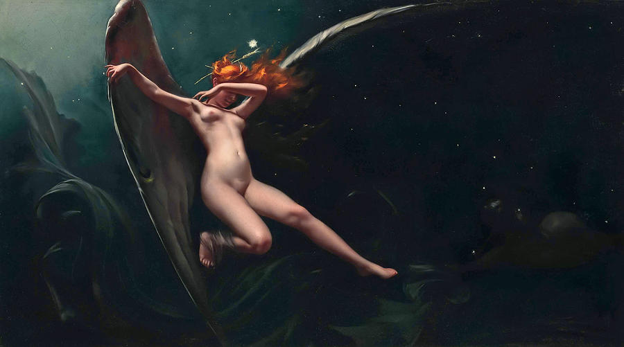 A Fairy Under Starry Skies  Painting by Luis Ricardo Falero
