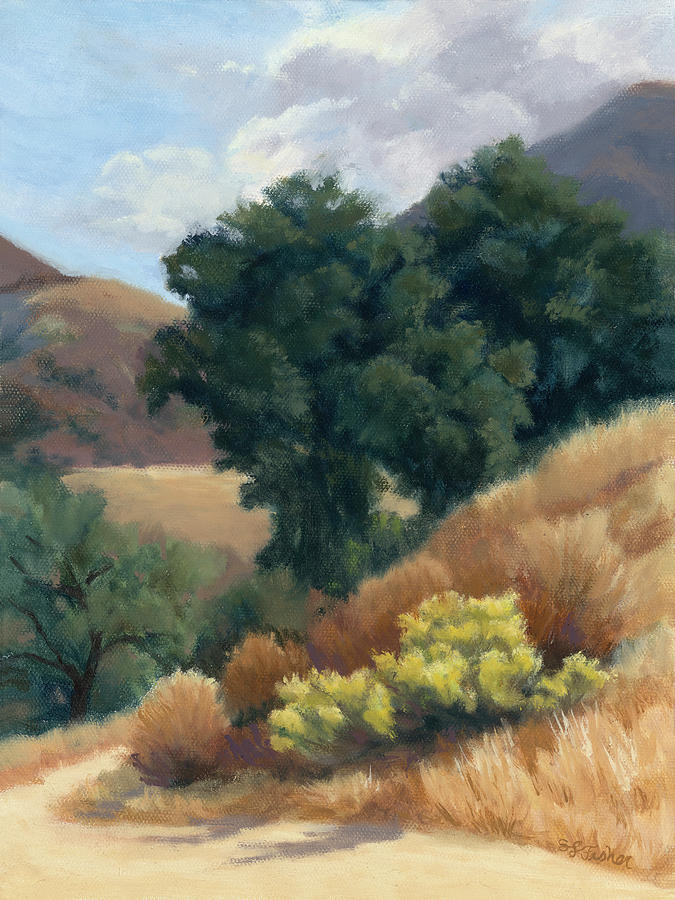 A Fall Day at Whitney Canyon Painting by Sandy Fisher