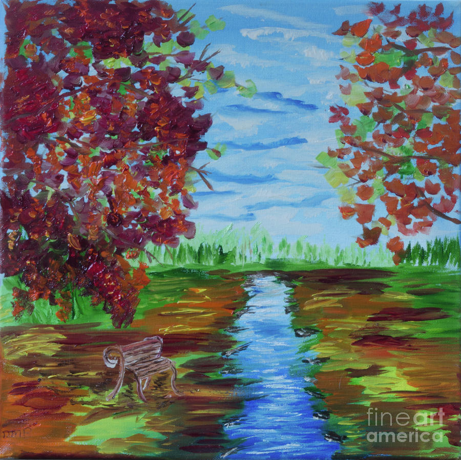 A Fall Day Painting by Donna Brown