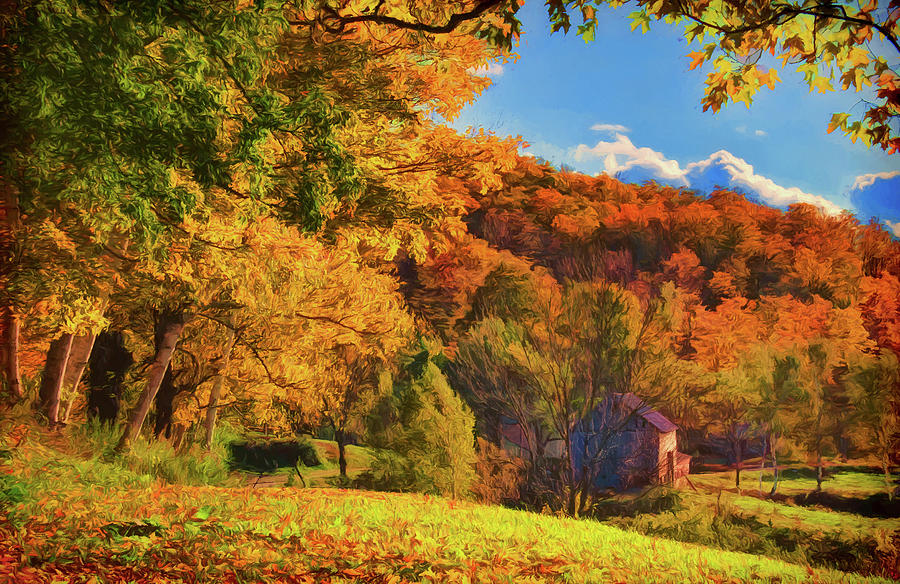 A Fall Day in Vermont Photograph by Priscilla Burgers