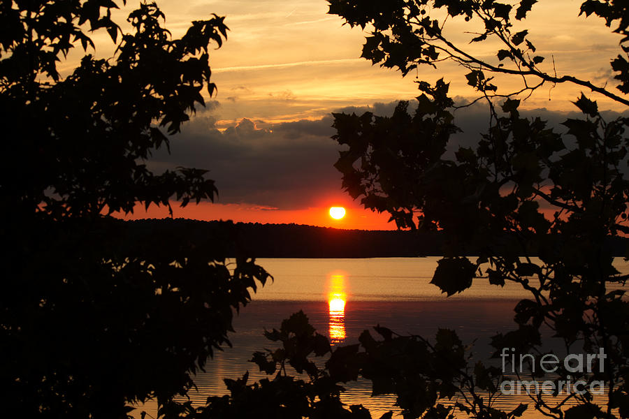 A Falls Lake Sunset Photograph by Sandra Clark