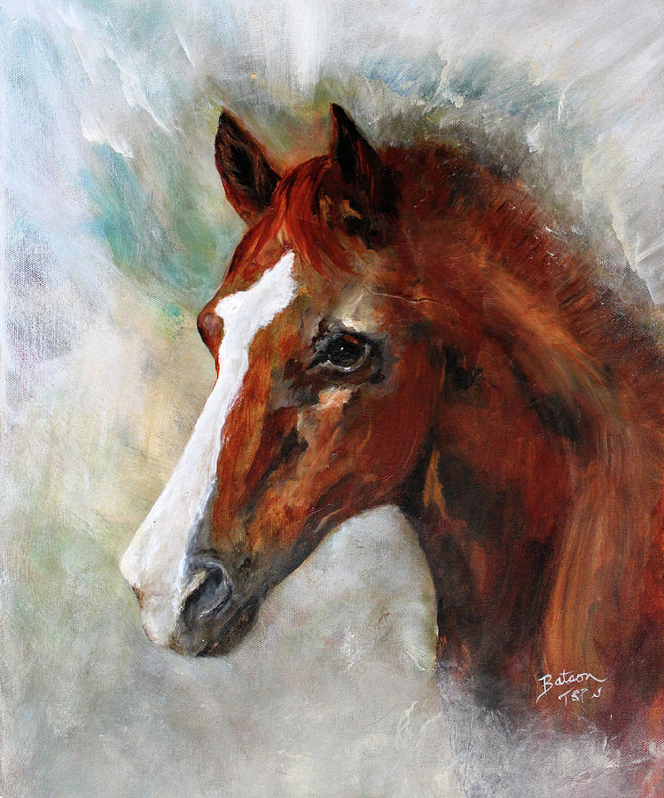 A Familys First Horse Painting by Barbie Batson