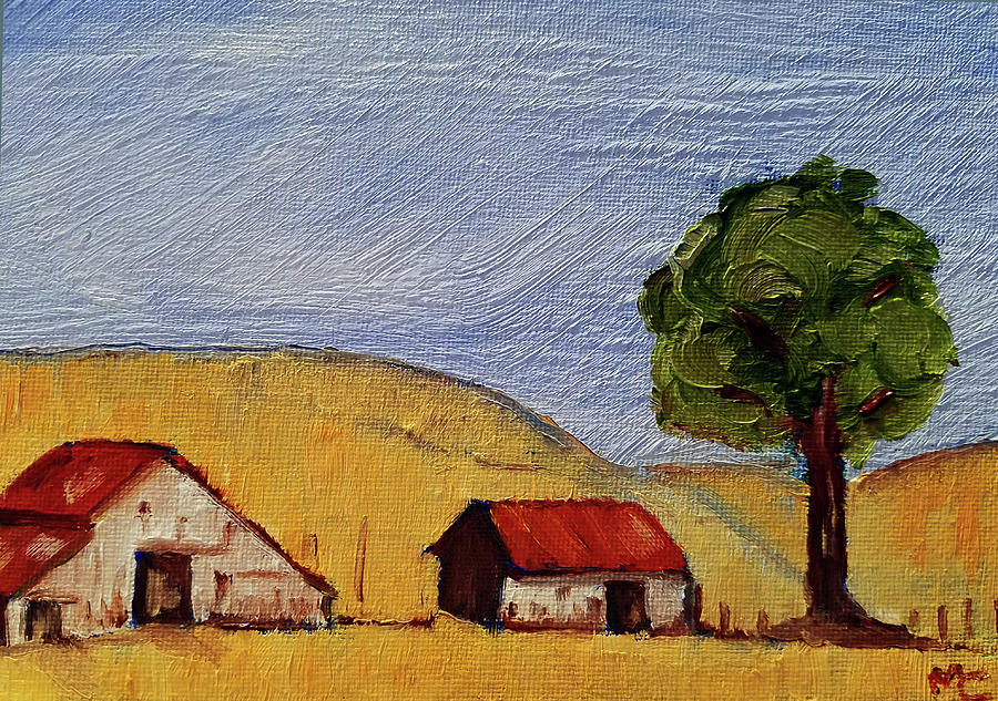 A Farm in California WineCountry Painting by Mary Capriole
