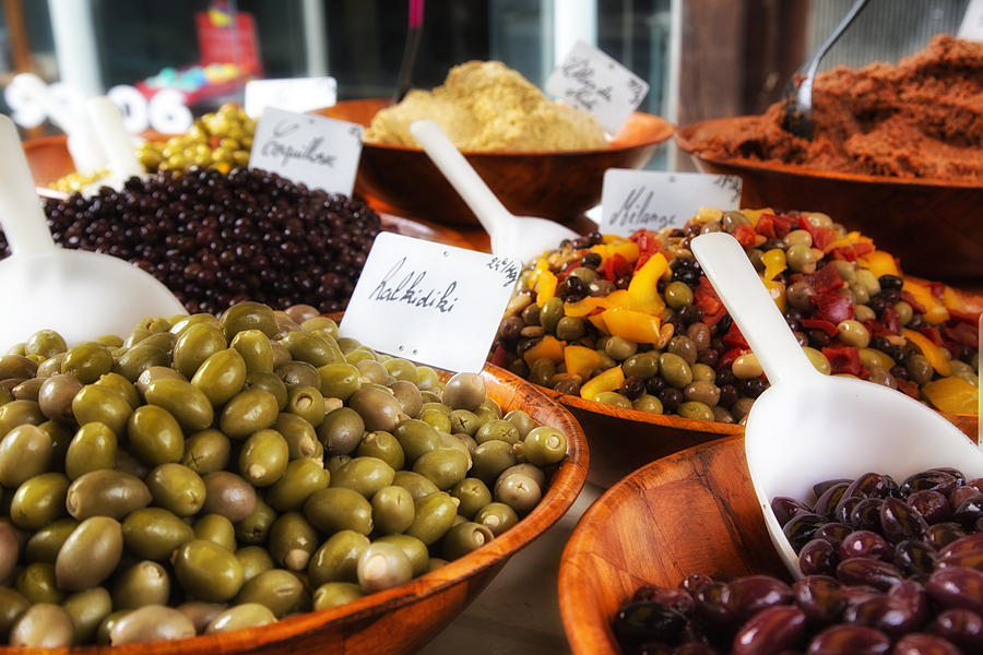 Greek Photograph - A Feast of Olives by Georgia Clare