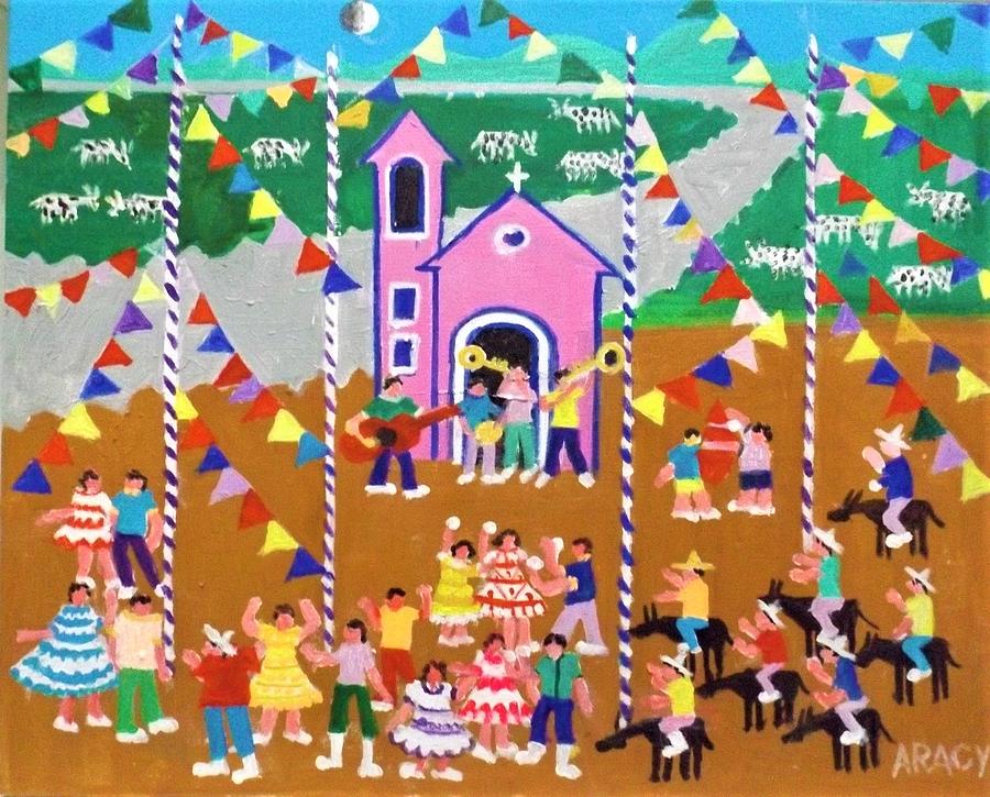 A Festa Junina Painting by Aracy - Pixels