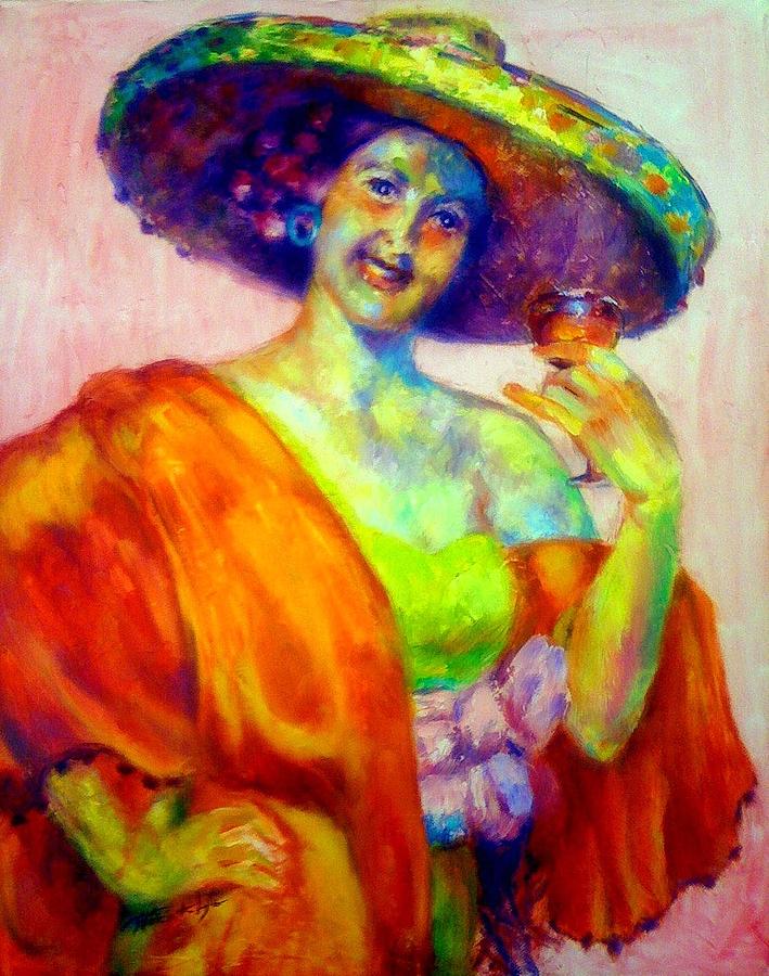 Portrait Painting - A Festive Spirit by Patricia Lyle