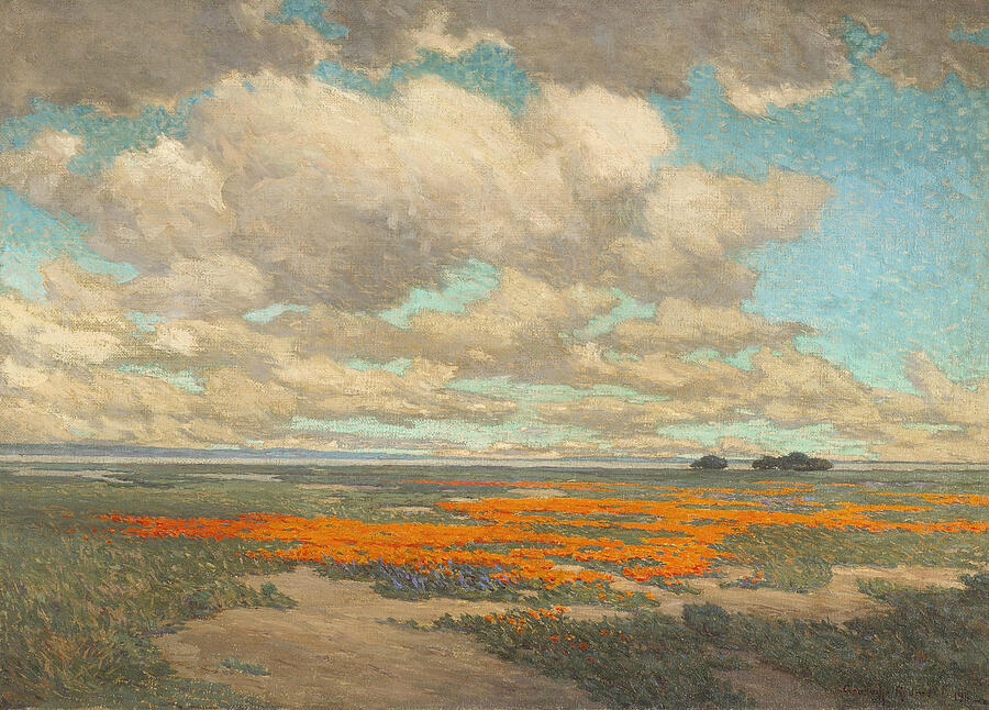 A Field of California Poppies, from 1911 Painting by Granville Redmond A Field of California Poppies, from 1911 Painting by Granville Redmond