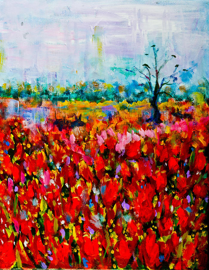 A Field of Flowers # 2 Painting by Maxim Komissarchik