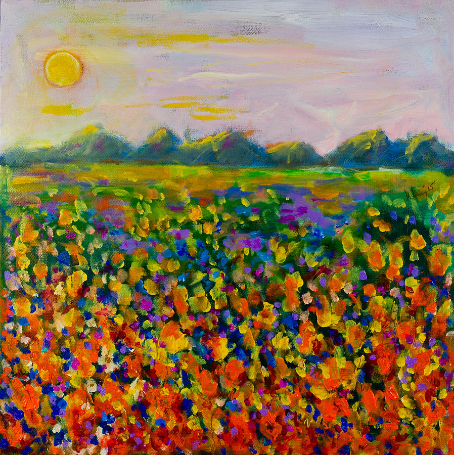 A Field of Flowers #1 Painting by Maxim Komissarchik