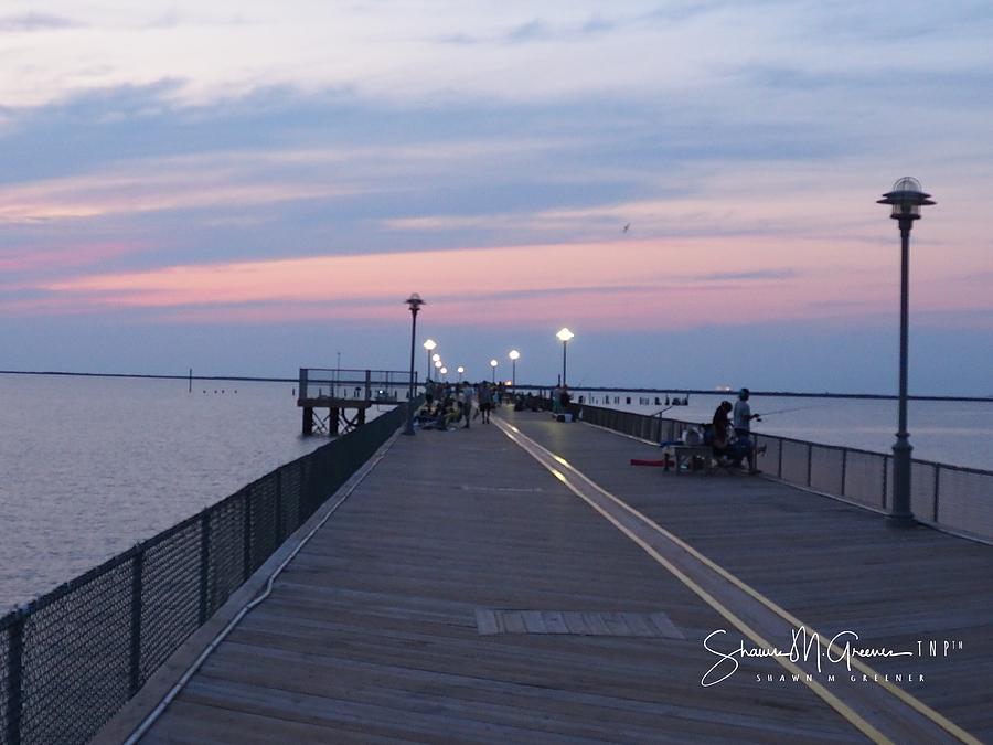 A final walk on the fishing pier Photograph by Shawn M Greener