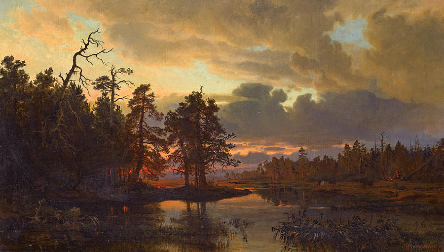 A Finnish Landscape Painting by Hjalmar Munsterhjelm