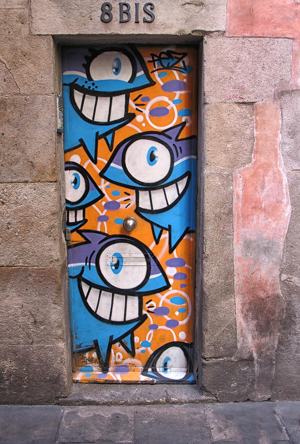 A Fish Door in Barcelona Photograph by Dave Mills
