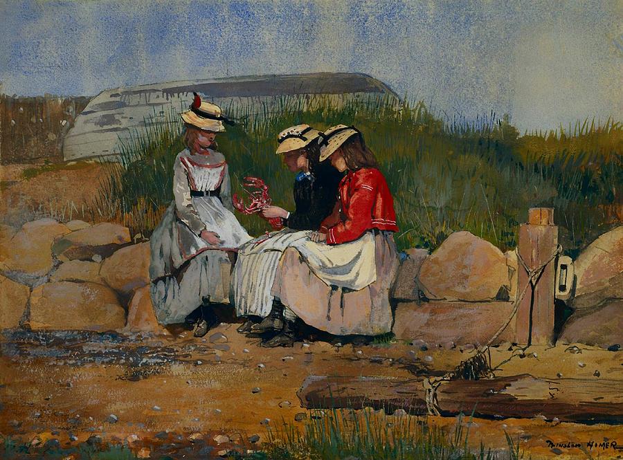 Winslow Homer Painting - A Fishermans Daughter by Mountain Dreams