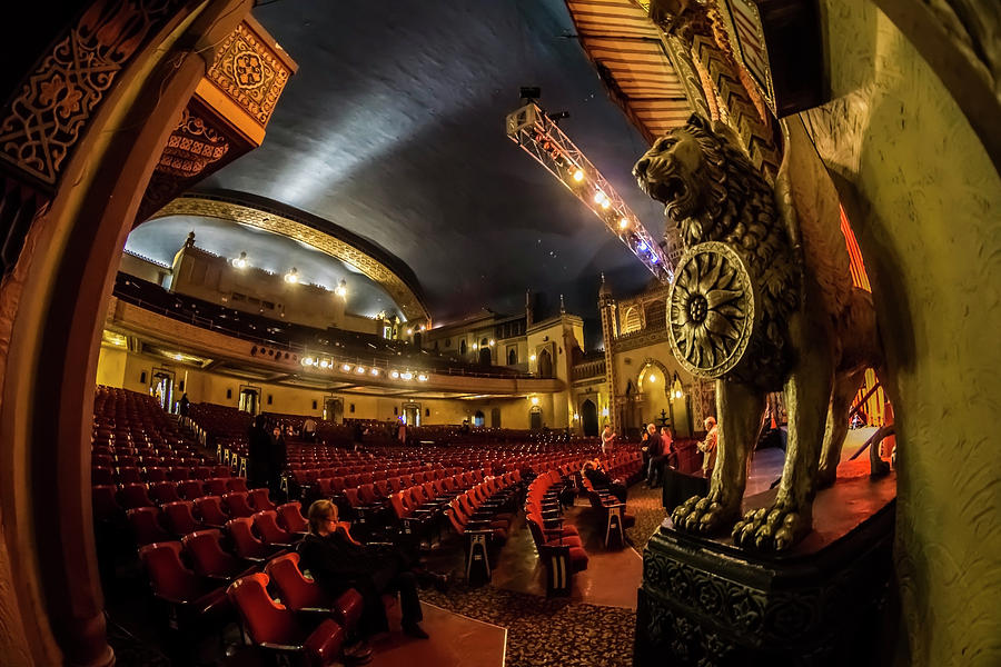 A fisheye view inside Chicagos Regal Theatre Photograph by Sven Brogren