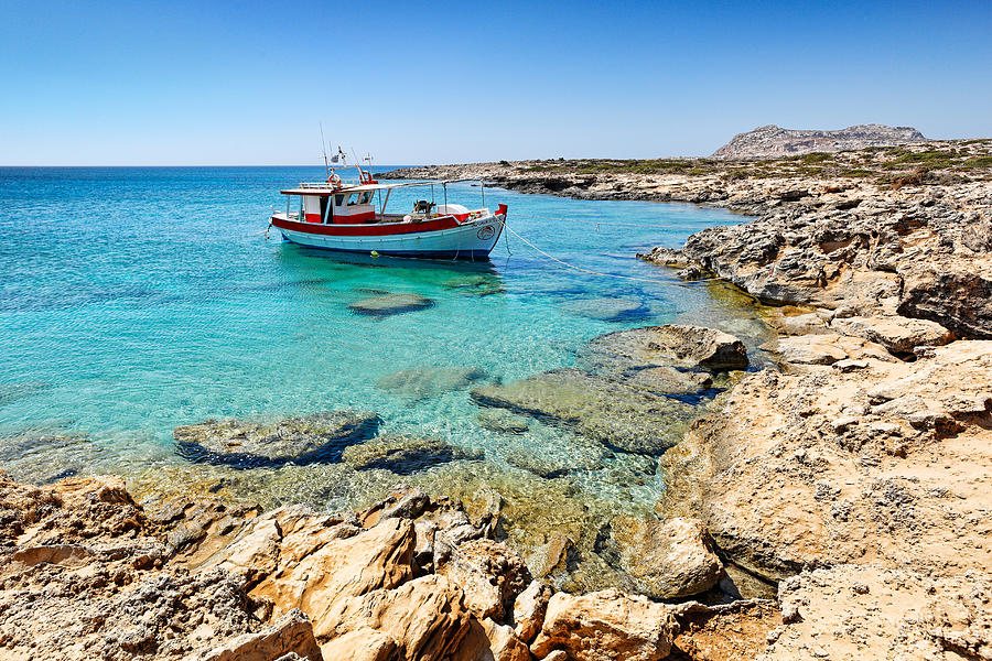 A fishing boat in Karpathos - Greece Photograph by Constantinos Iliopoulos