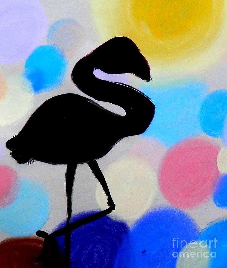 A flamingo is a flamingo Pastel by Barbara Leigh Art